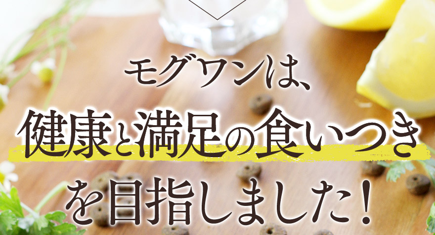 モグワンは、健康と満足の食いつきを目指しました!